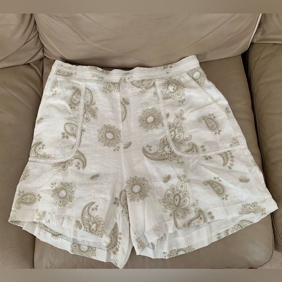 JOHNNY WAS Maxine Walker Embroidered Paisley Shorts - Picture 8 of 14